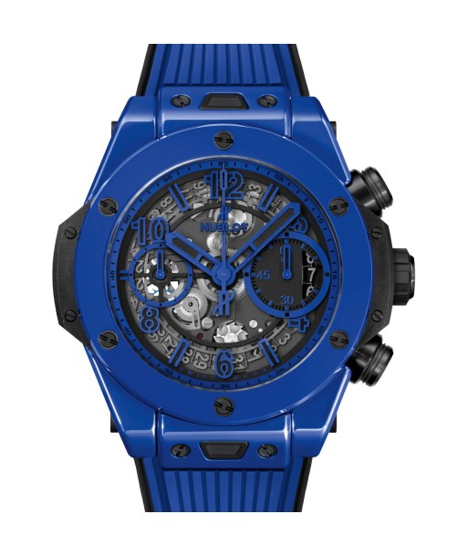 Pre-Owned Hublot Blue Magic Big Bang Unico Chronograph 42mm Ceramic Watch Economisez 