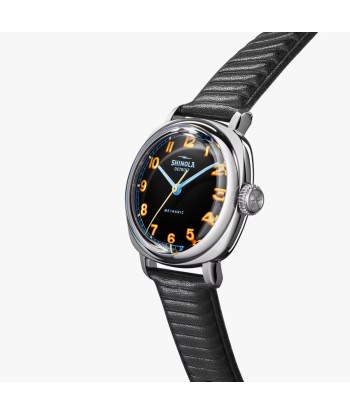 Shinola 39mm The Mechanic Watch Black Dial Original Orange S0120235328 Voir les baskets