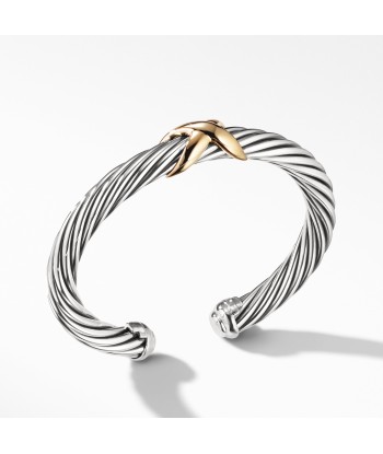 David Yurman Cable X Bracelet with Gold 7MM Pour