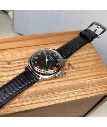 Shinola 39mm The Mechanic Watch Black Dial Original Orange S0120235328 Voir les baskets