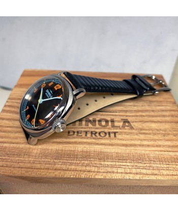 Shinola 39mm The Mechanic Watch Black Dial Original Orange S0120235328 Voir les baskets