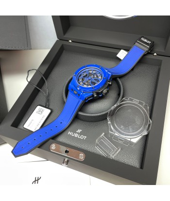 Pre-Owned Hublot Blue Magic Big Bang Unico Chronograph 42mm Ceramic Watch Economisez 