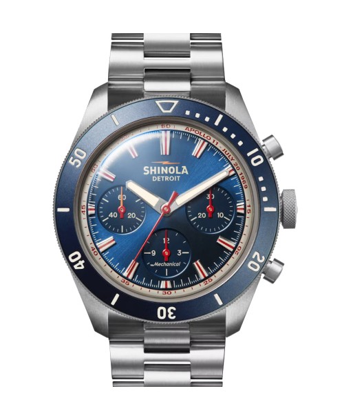 Shinola Mooncraft Monster Apollo 11 Sea Blue Chrono 43mm Watch Limited Comparez plus de prix