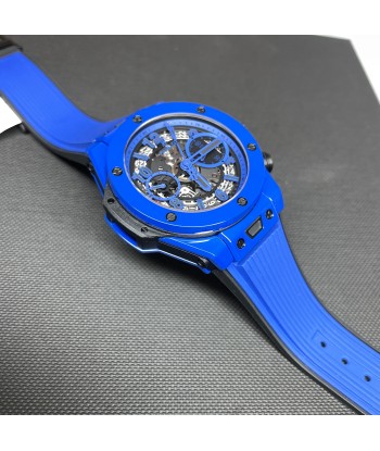 Pre-Owned Hublot Blue Magic Big Bang Unico Chronograph 42mm Ceramic Watch Economisez 