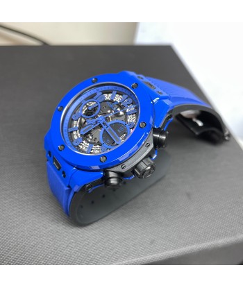 Pre-Owned Hublot Blue Magic Big Bang Unico Chronograph 42mm Ceramic Watch Economisez 