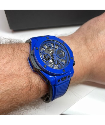 Pre-Owned Hublot Blue Magic Big Bang Unico Chronograph 42mm Ceramic Watch Economisez 