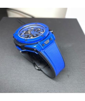 Pre-Owned Hublot Blue Magic Big Bang Unico Chronograph 42mm Ceramic Watch Economisez 