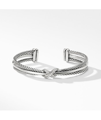 David Yurman Crossover X Bracelet with Diamonds 7MM chez Cornerstreet bien 