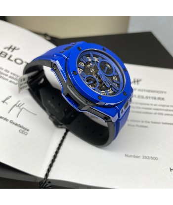 Pre-Owned Hublot Blue Magic Big Bang Unico Chronograph 42mm Ceramic Watch Economisez 