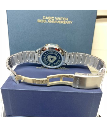 Casio Casiotron 50th Anniversary Bluetooth Solar Watch TRN50SS-2A Blue Gold outlet