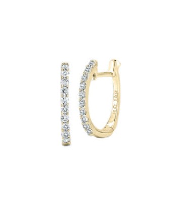 Roberto Coin 18k Yellow Gold 10MM Micropave Diamond Huggy Hoop Earrings Pre-owned store