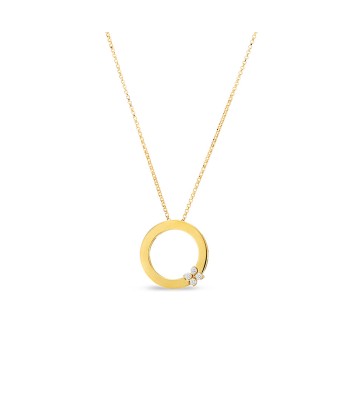 Roberto Coin 18k Yellow Gold Love in Verona Circle of Life Diamond Necklace 8883002AYCHX Pre-owned s'inspire de l'anatomie humaine