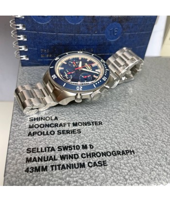 Shinola Mooncraft Monster Apollo 11 Sea Blue Chrono 43mm Watch Limited Comparez plus de prix