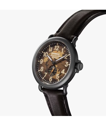 Shinola 41MM Runwell Brown Oak Leaf Camo Watch S0120291083 français