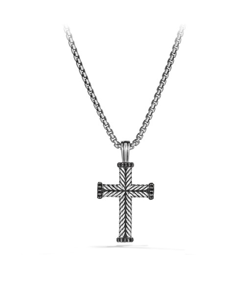 David Yurman Men's Chevron Cross 32 x 23MM with Black Diamonds Le MVP de beaucoup