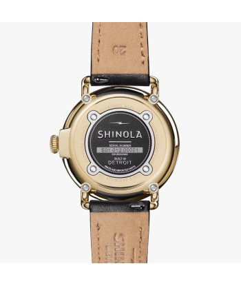 Shinola 41MM Runwell Black Mother of Pearl Dial Gold PVD Case Watch S0120292980 des créatures d'habitude