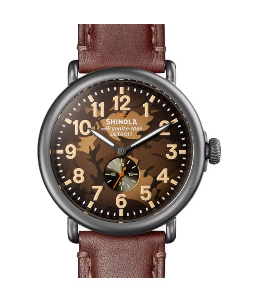 Shinola 47MM Runwell Brown Oak Leaf Camo Watch S0120291086 Faites des économies