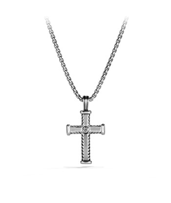 David Yurman Men's Chevron Cross 32 x 23MM with Black Diamonds Le MVP de beaucoup