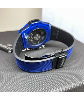 Pre-Owned Hublot Blue Magic Big Bang Unico Chronograph 42mm Ceramic Watch Economisez 