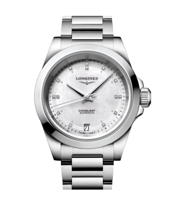 Longines Conquest Diamond Mother of Pearl Women's Watch L3.430.4.87.6 34mm solde