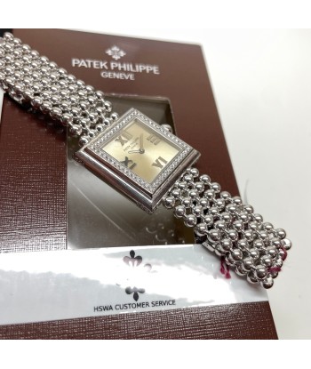 Pre-Owned Patek Philippe Gondolo Square Diamond 18K White Gold Watch pour bénéficier 