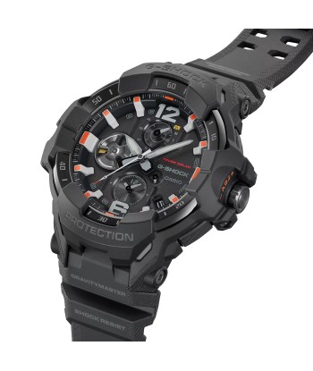 CASIO G-SHOCK GRB300EC-1A Gravity Master Emergency Colors Bluetooth Pilot Watch le des métaux précieux