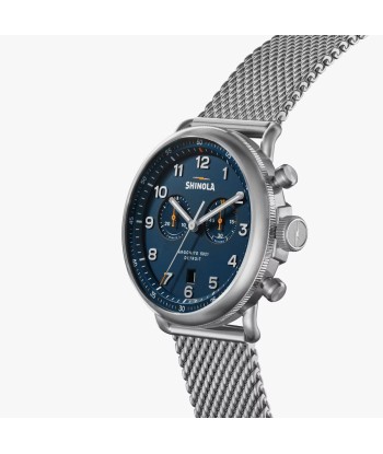 Shinola Canfield Model C56 2 Eye Chrono Quartz 43MM Continental Blue Dial Watch S0120292978 Les magasins à Paris et en Île-de-France