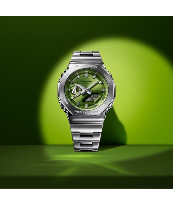 Casio G-Shock Steel GM2110D-3A Lime Green GM2110 Series Casioak Watch 50-70% off 