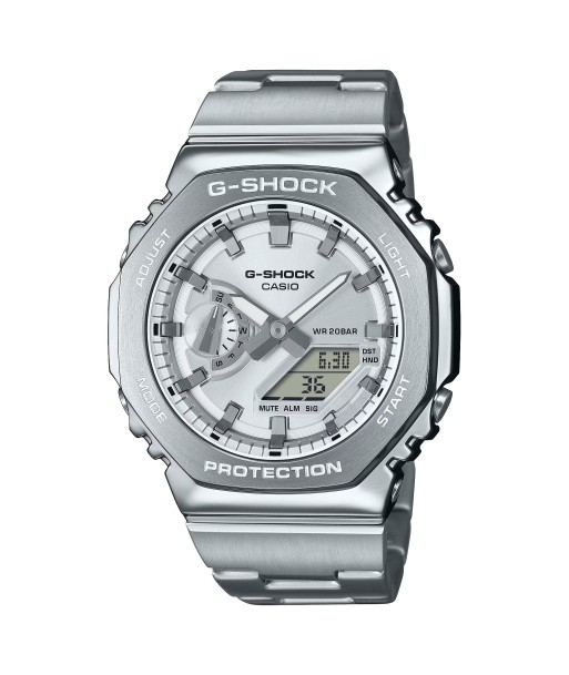 Casio G-Shock Steel GM2110D-7A Silver GM2110 Series Casioak Watch une grave pollution 