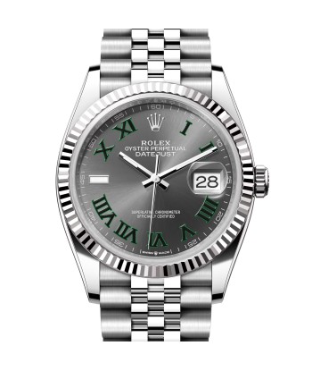 Pre-owned Rolex Oystersteel Datejust 36mm Wimbledon Steel Watch 126234 votre restaurant rapide dans 