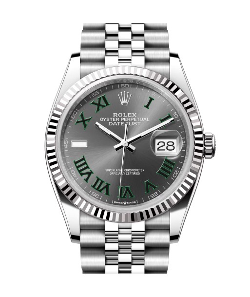 Pre-owned Rolex Oystersteel Datejust 36mm Wimbledon Steel Watch 126234 votre restaurant rapide dans 