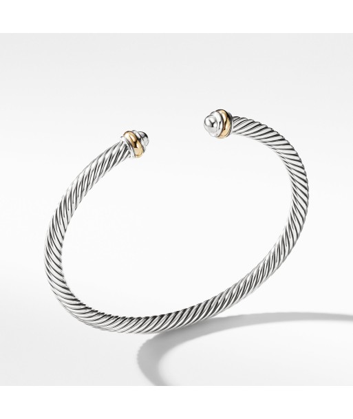 David Yurman 4MM Cable Classics Bracelet with Gold sur le site 