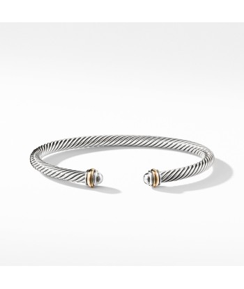 David Yurman 4MM Cable Classics Bracelet with Gold sur le site 