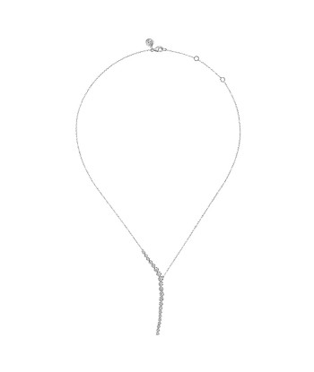 Gabriel 14k White Gold Y Diamond Necklace 50% de réduction en Octobre 2024