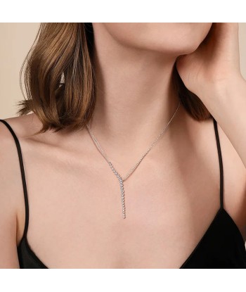 Gabriel 14k White Gold Y Diamond Necklace 50% de réduction en Octobre 2024