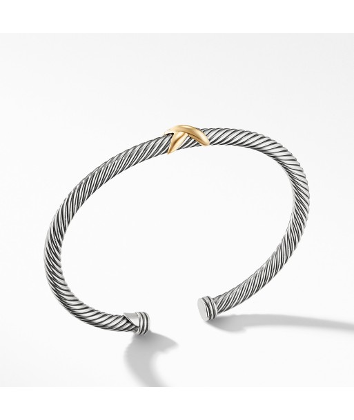 David Yurman Cable X Bracelet with Gold 4MM des créatures d'habitude