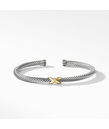 David Yurman Cable X Bracelet with Gold 4MM des créatures d'habitude