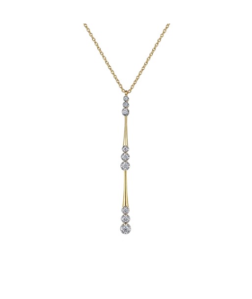 Gabriel 14K Yellow Gold Graduated Diamond Station Drop Y Necklace 2 - 3 jours ouvrés.