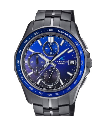 Casio Oceanus Manta Sapphire Blue Black OCWS7000B-2A Titanium Watch pas cher chine