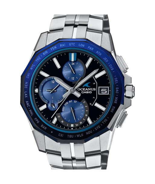 Casio Oceanus Manta Sapphire Blue OCWS6000-1A Titanium Watch en stock