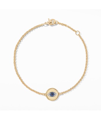 David Yurman Evil Eye Charm Bracelet with Blue Sapphire, Diamonds and Black Diamonds in Gold Toutes les collections ici