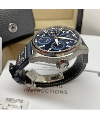 Pre-Owned IWC IW503605 Blue Big Pilot’s Watch Perpetual Calendar Jusqu'à 80% De Réduction