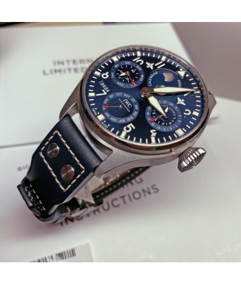 Pre-Owned IWC IW503605 Blue Big Pilot’s Watch Perpetual Calendar Jusqu'à 80% De Réduction