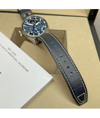 Pre-Owned IWC IW503605 Blue Big Pilot’s Watch Perpetual Calendar Jusqu'à 80% De Réduction