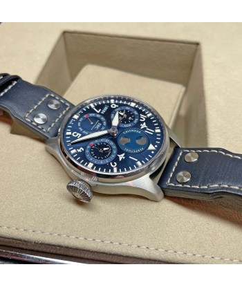 Pre-Owned IWC IW503605 Blue Big Pilot’s Watch Perpetual Calendar Jusqu'à 80% De Réduction