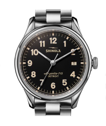 Shinola 38MM Vinton Black Dial Unisex Watch S0120141278 Jusqu'à 80% De Réduction