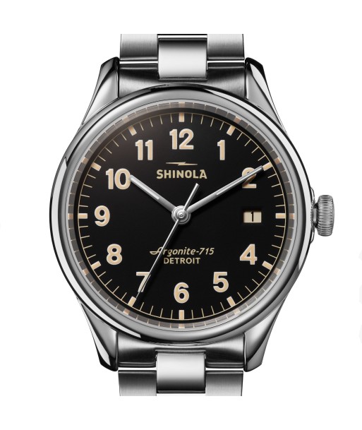 Shinola 38MM Vinton Black Dial Unisex Watch S0120141278 Jusqu'à 80% De Réduction