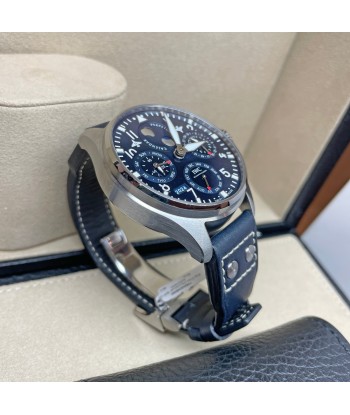 Pre-Owned IWC IW503605 Blue Big Pilot’s Watch Perpetual Calendar Jusqu'à 80% De Réduction