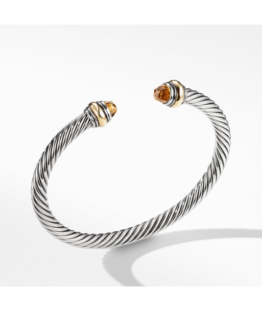 David Yurman 5MM Cable Classic Bracelet with Citrine and Gold le concept de la Pate a emporter 