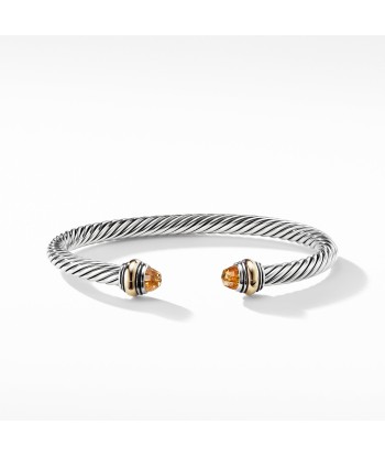 David Yurman 5MM Cable Classic Bracelet with Citrine and Gold le concept de la Pate a emporter 